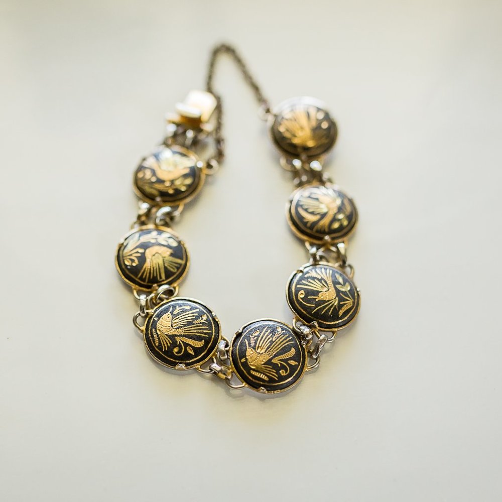 Vintage Damascene Baby Bracelet